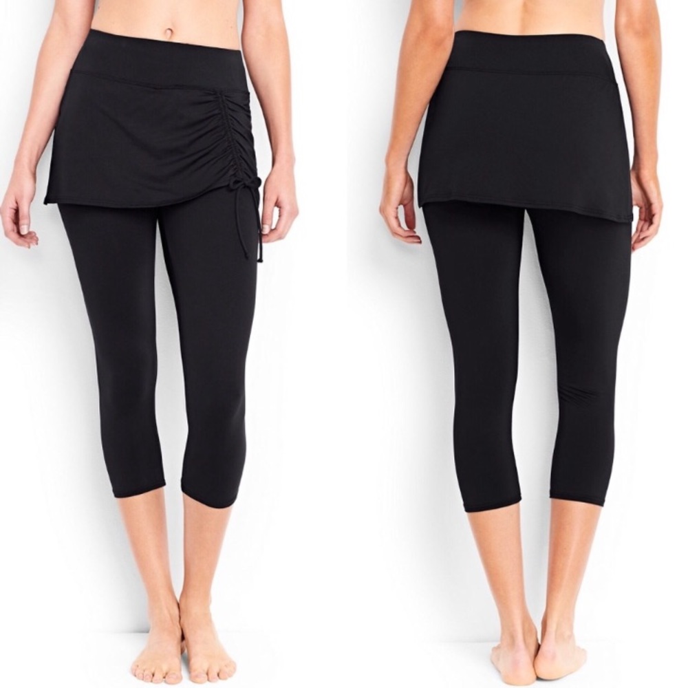 Lands’ End Swim Cover-Up Skirted Leggings Sz 14-16